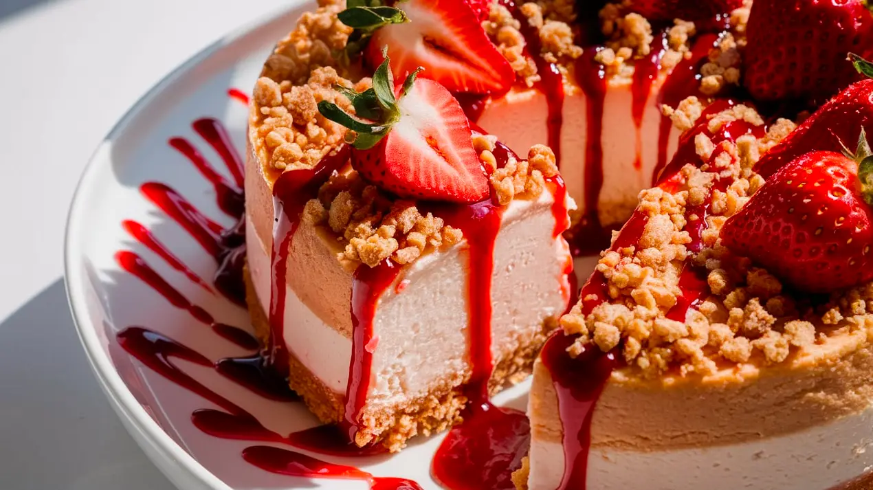 Strawberry Crunch Cheesecake