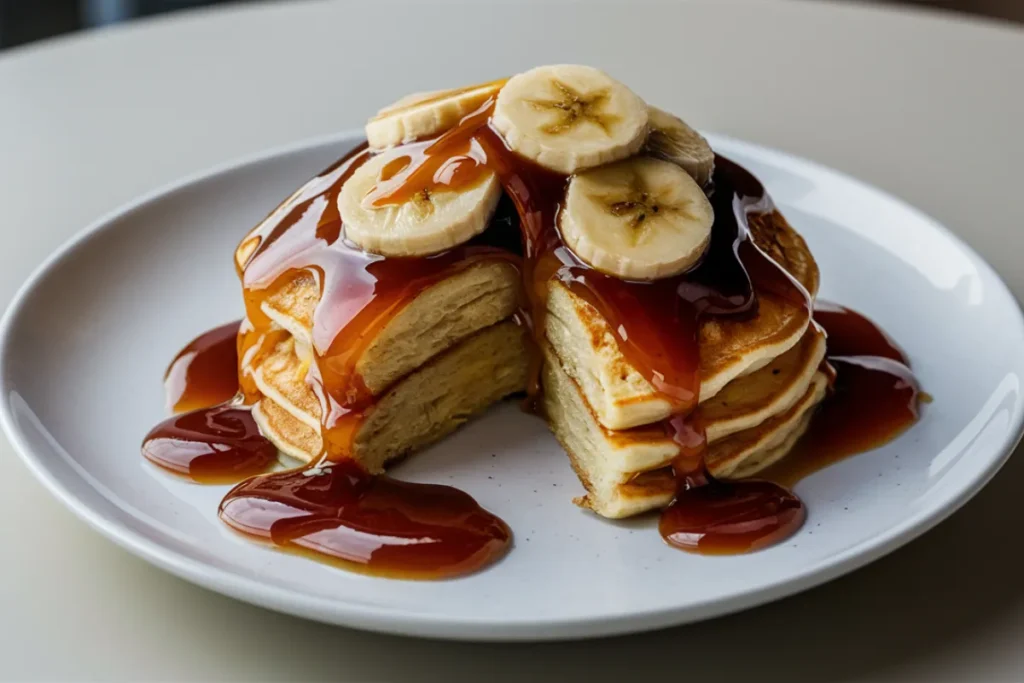 Bananas Foster Pancakes serving