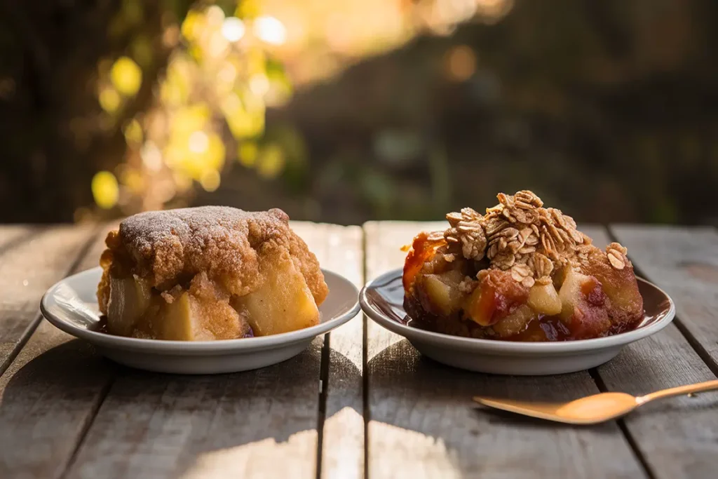 apple crumble and apple crisp