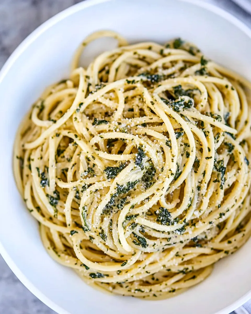 Homemade 10-Minute Creamy, Buttery Herbed Bucatini. recipe photo