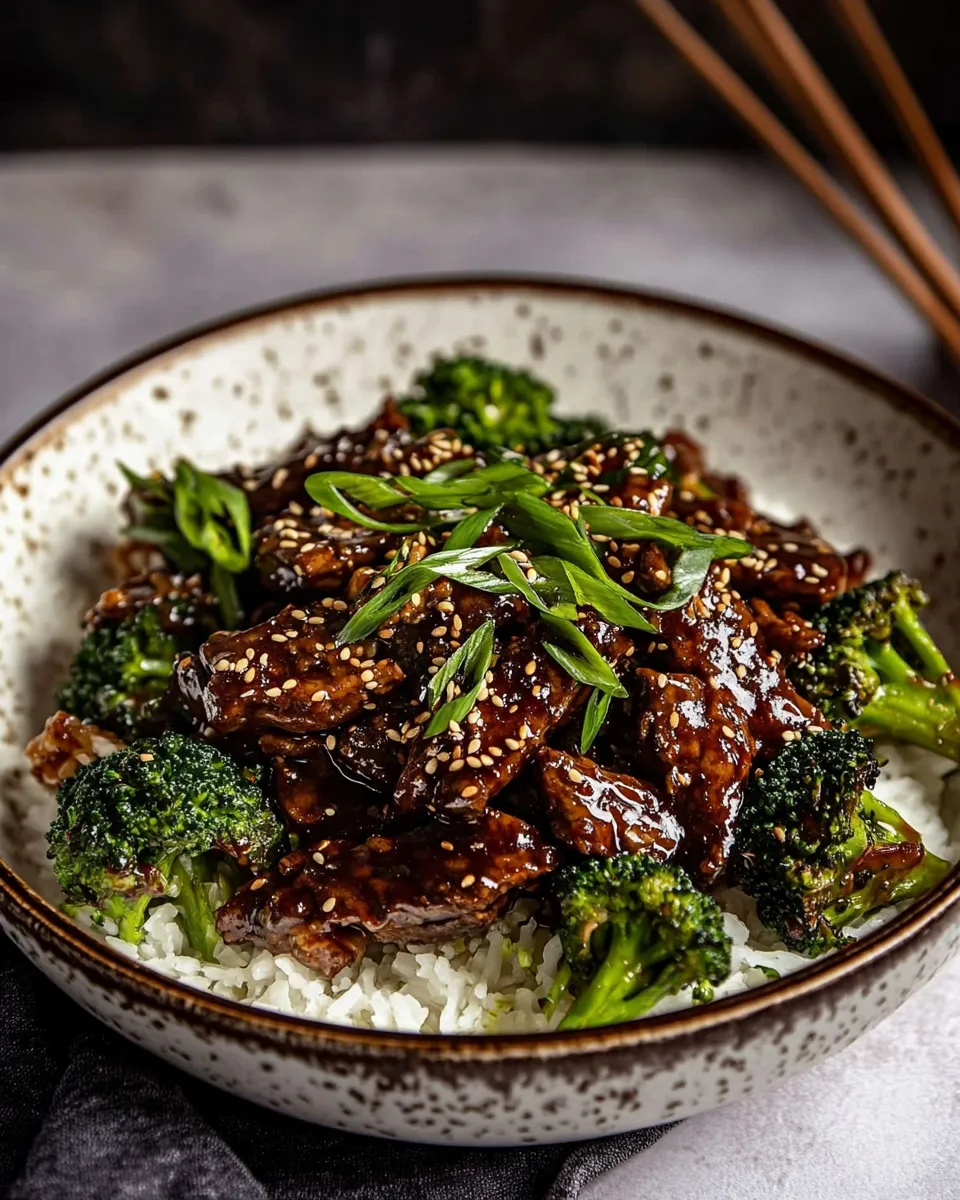 Ultimate 20 Minute Miso Ginger Beef and Broccoli. shot