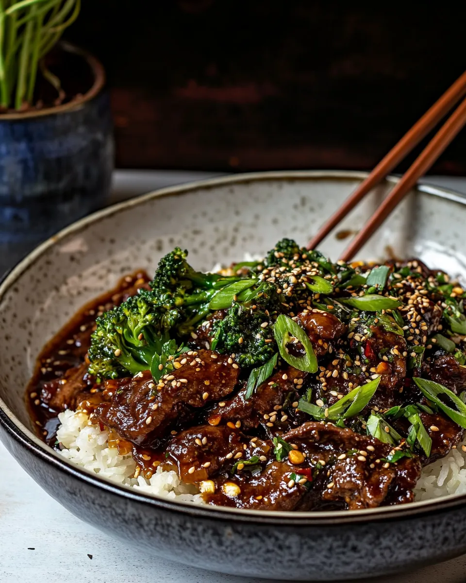 Amazing 20 Minute Miso Ginger Beef and Broccoli. recipe image
