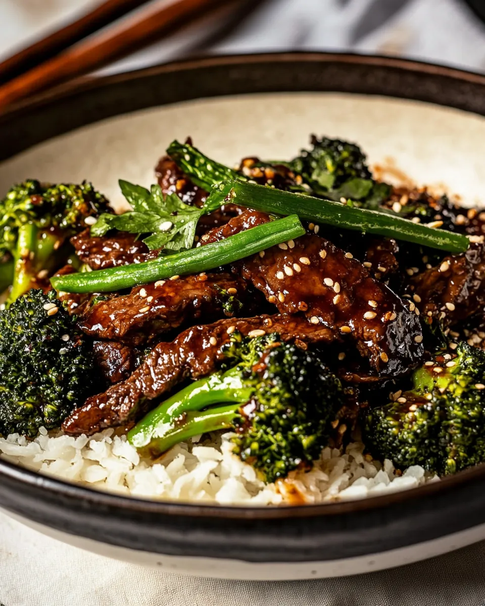 Sweet 20 Minute Miso Ginger Beef and Broccoli. photo