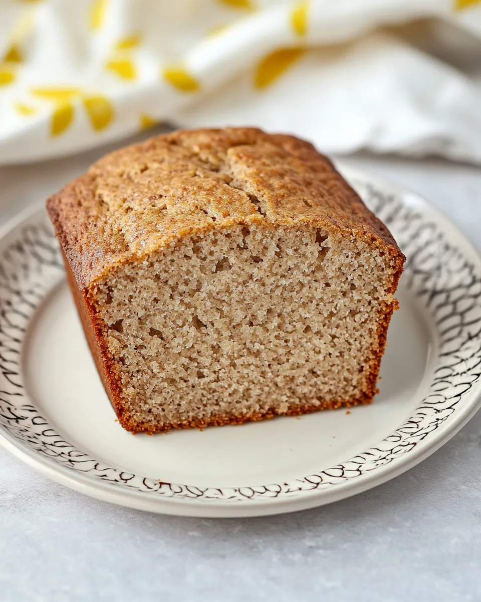 Easy 3-Ingredient Banana Bread food shot