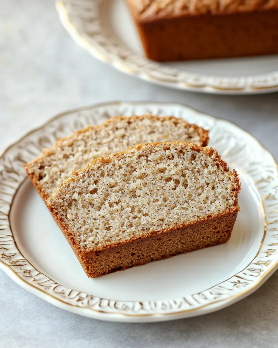 Delicious 3-Ingredient Banana Bread plate image
