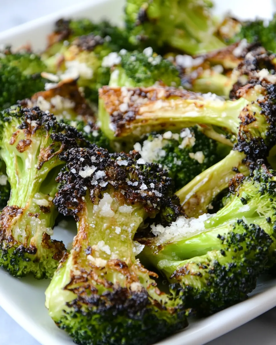 Easy 3-Ingredient Crispy Garlic Broccoli recipe image