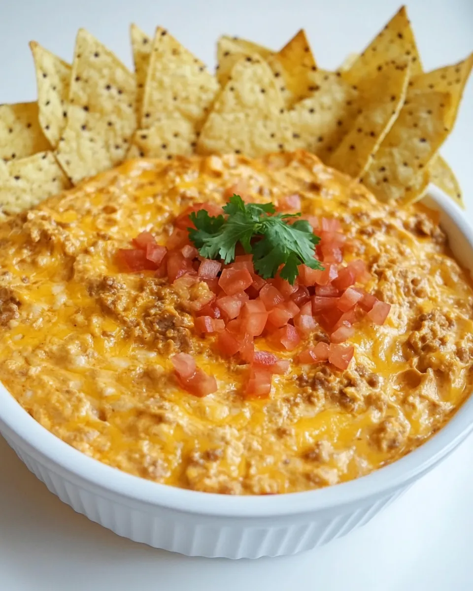 Classic 5-Ingredient Cheesy Meat Dip dish photo