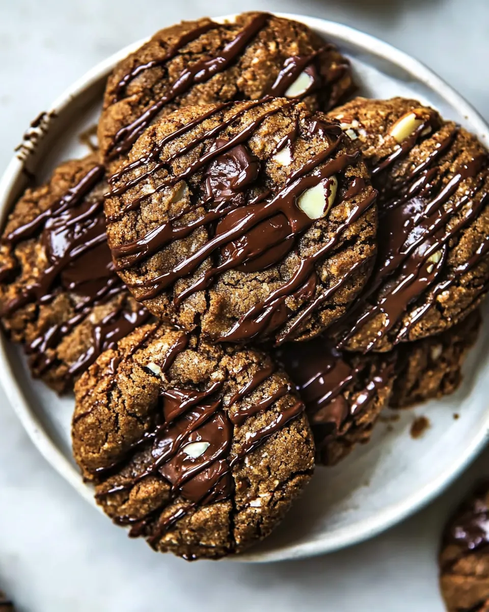 Healthy 5 Ingredient Chocolate Almond Butter Cookies. dish photo