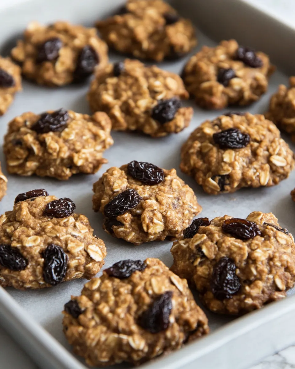 Homemade 6-Ingredient Healthy Oatmeal Raisin Cookies photo