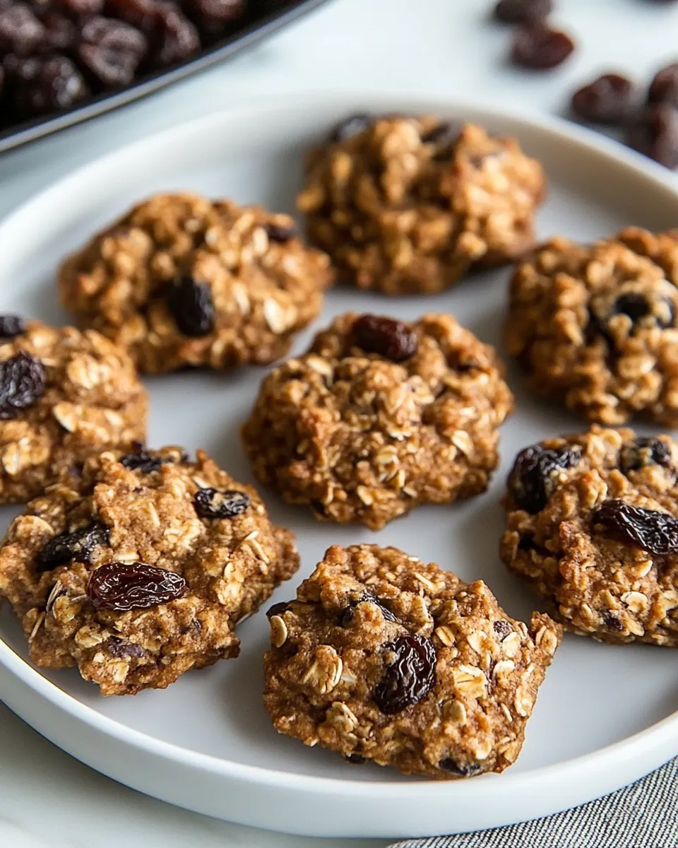 Classic 6-Ingredient Healthy Oatmeal Raisin Cookies image