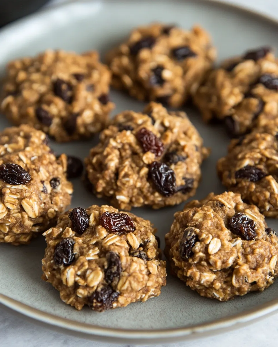 Delicious 6-Ingredient Healthy Oatmeal Raisin Cookies dish photo