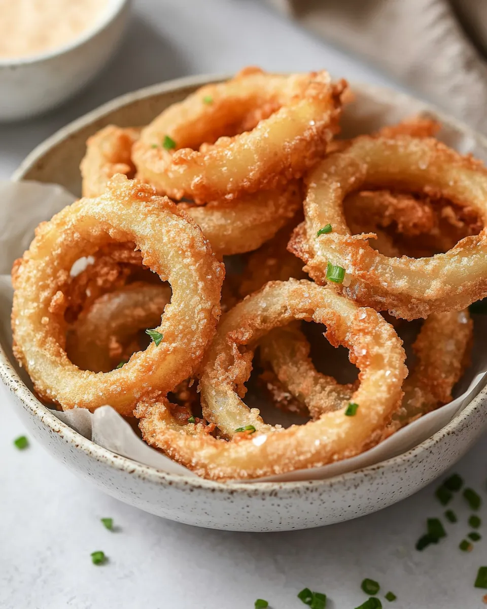 Delicious Air-Fryer Onion Rings plate image