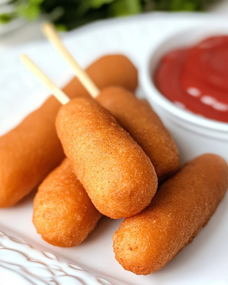 Easy Air Fryer Corn Dogs dish photo
