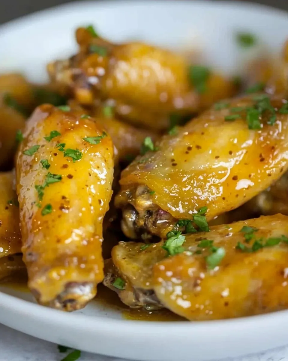 Classic Air Fryer Honey Mustard Chicken Wings dish photo