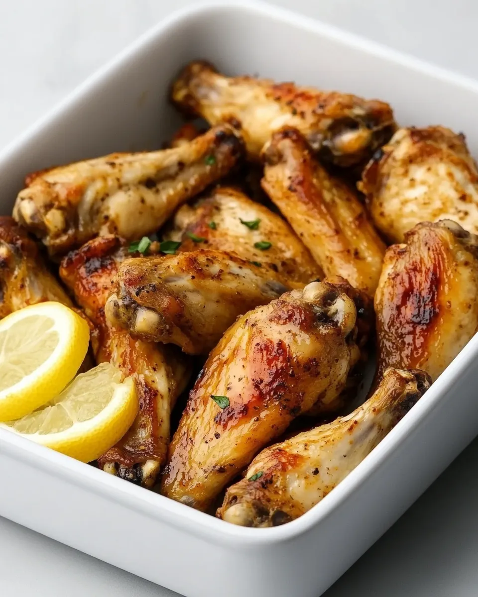Classic Air Fryer Lemon Pepper Chicken Wings dish photo