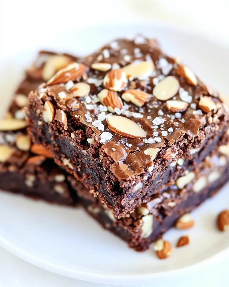 Delicious Almond Toffee Sea Salt Brownies photo