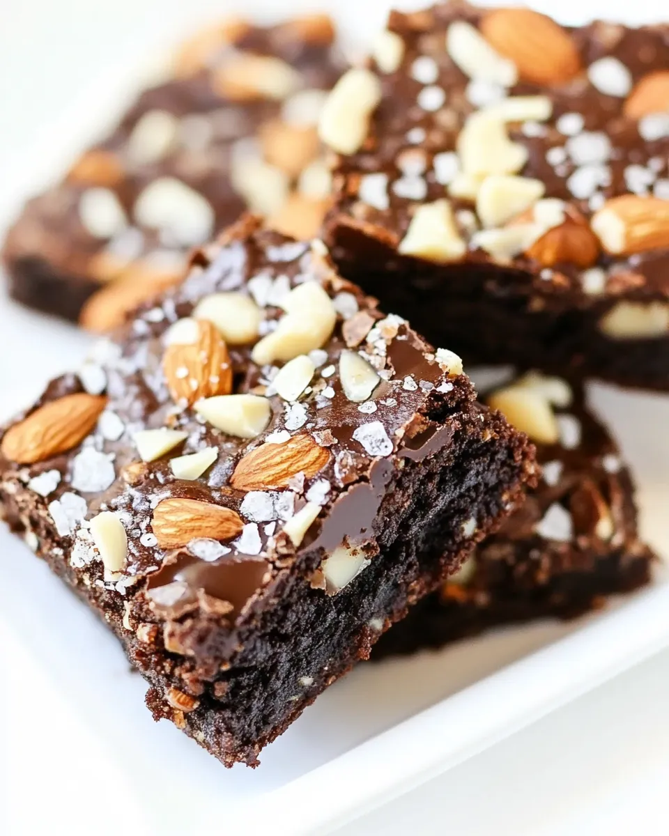 Easy Almond Toffee Sea Salt Brownies recipe photo