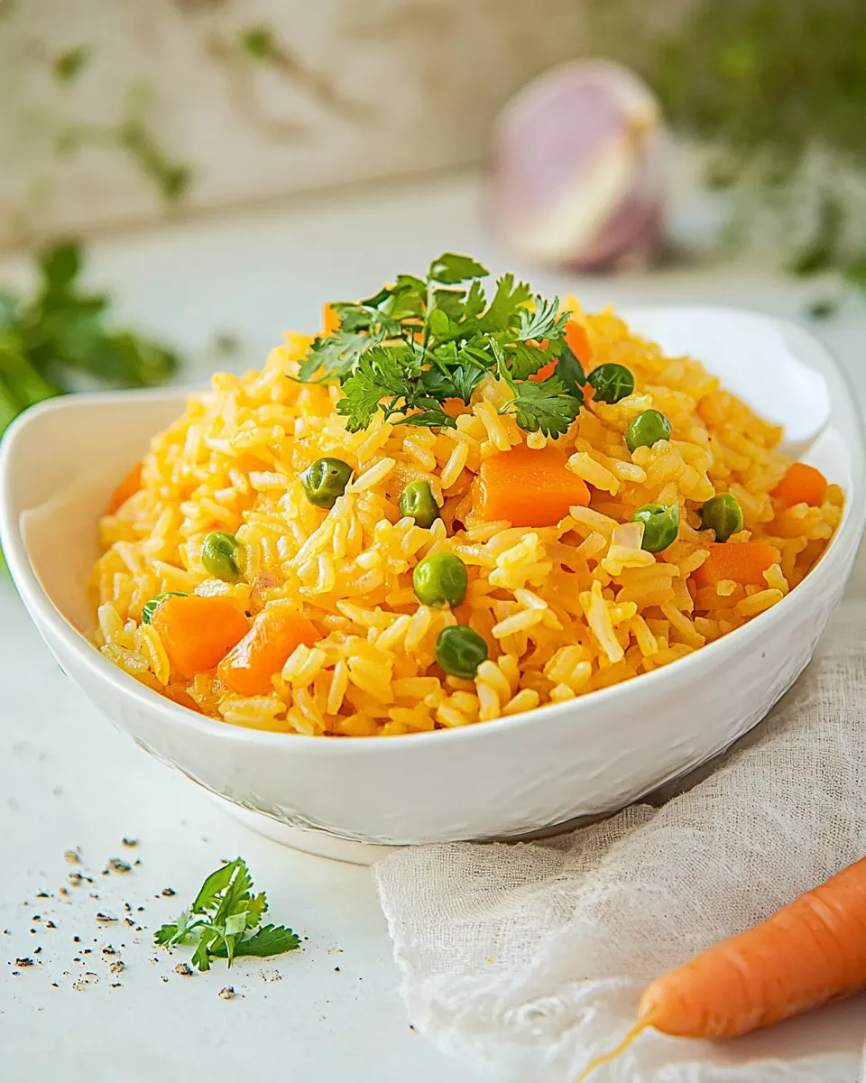 Classic Arroz Amarillo Recipe (Dominican Yellow Rice w. Carrot & Onion) image