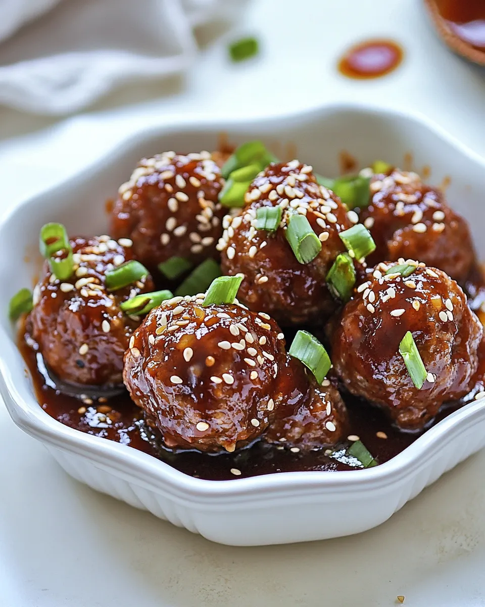 Classic Asian BBQ Turkey Meatballs dish photo