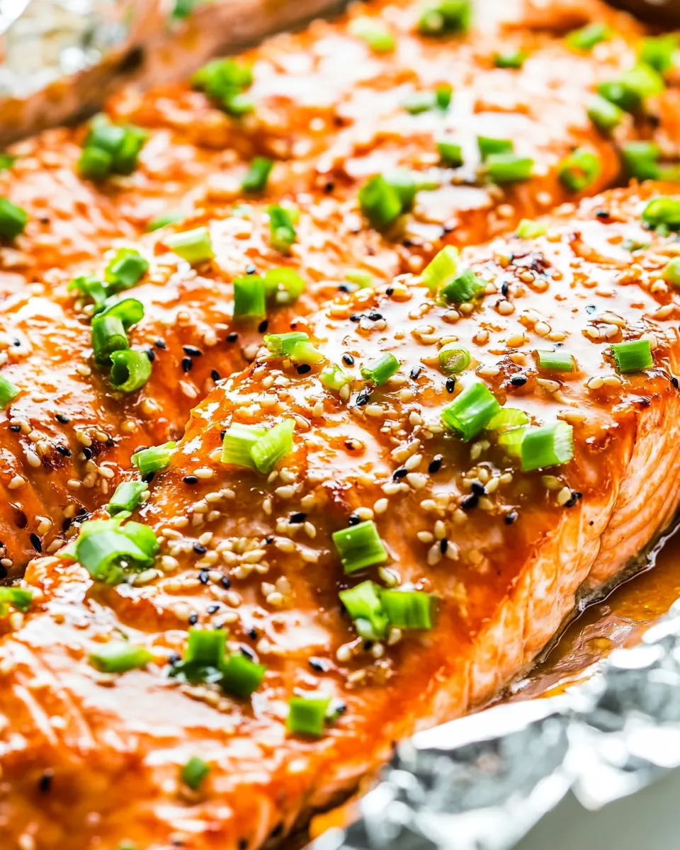 Healthy Asian Glazed Salmon in Foil shot
