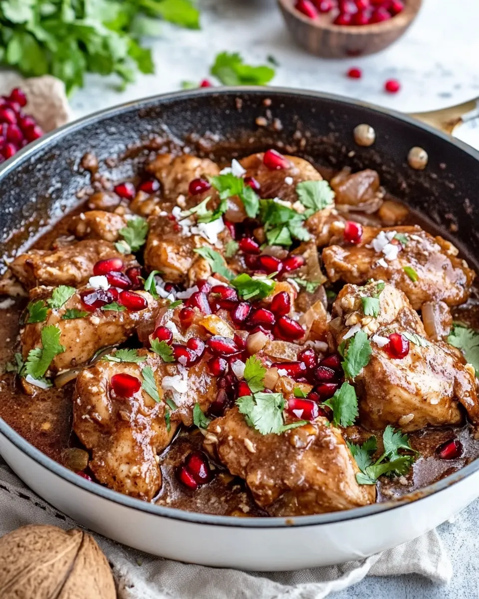 Easy Asian Pomegranate Coconut Chicken Skillet recipe photo