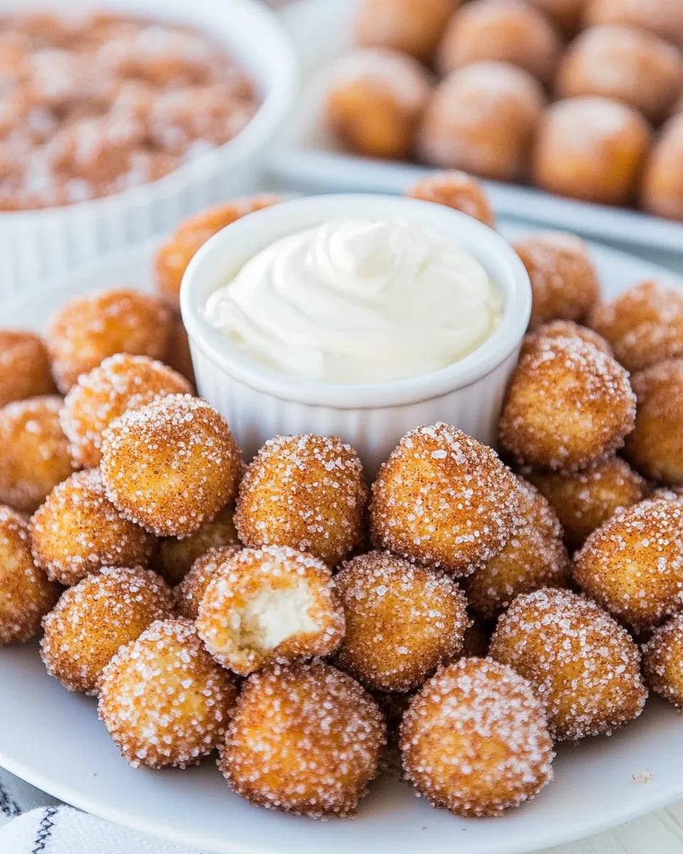 Classic Auntie Annes Copycat Cinnamon Sugar Pretzel Bites (Nuggets) with Cream Cheese Dipping Sauce dish photo