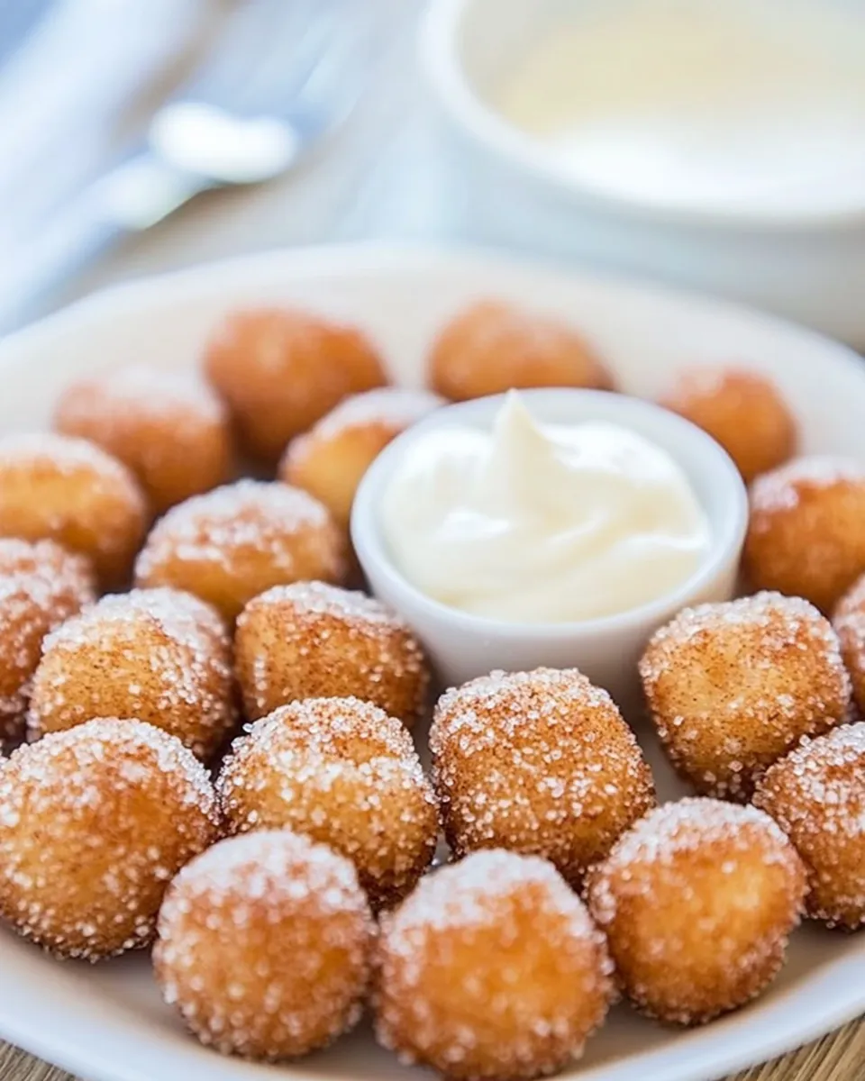 Delicious Auntie Annes Copycat Cinnamon Sugar Pretzel Bites (Nuggets) with Cream Cheese Dipping Sauce plate image