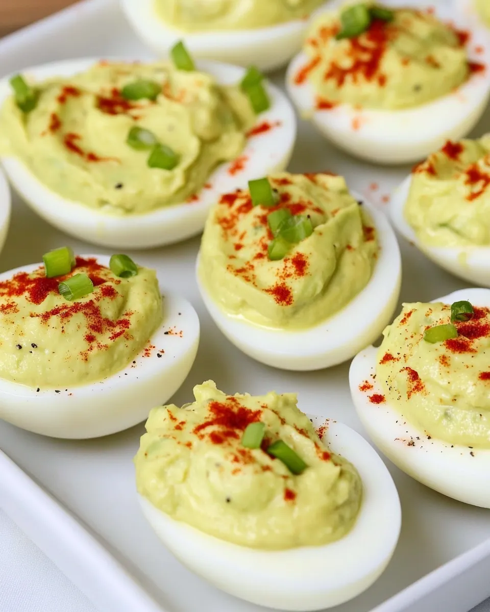 Homemade Avocado Stuffed Deviled Eggs photo