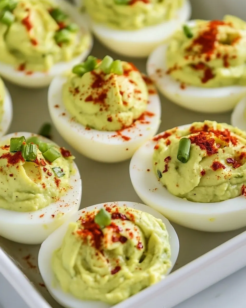 Classic Avocado Stuffed Deviled Eggs image