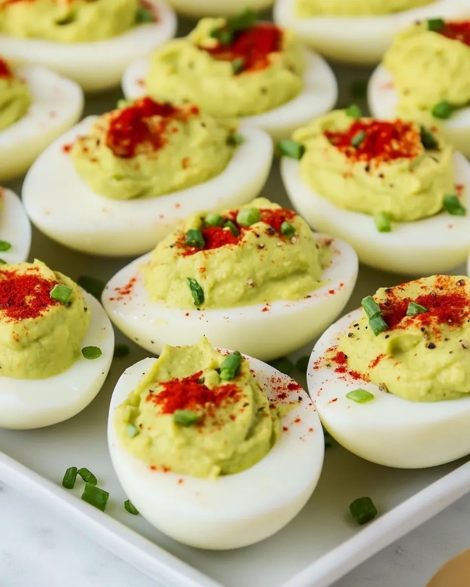 Delicious Avocado Stuffed Deviled Eggs dish photo