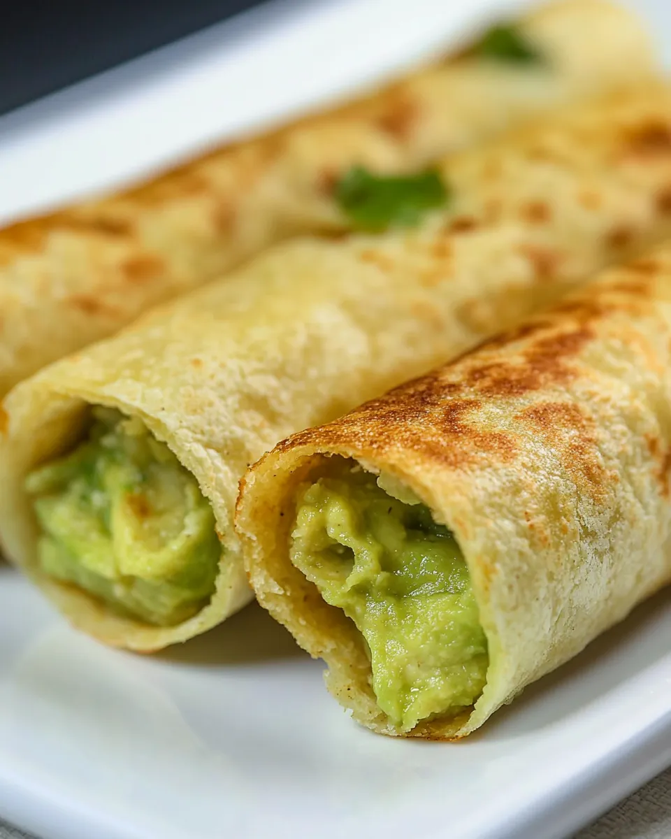 Easy Avocado Taquitos food shot