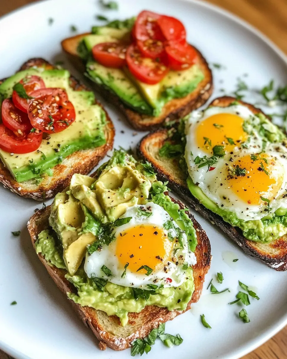 Classic Avocado Toast 5 Ways dish photo