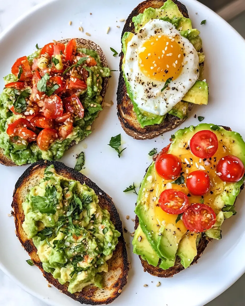 Easy Avocado Toast 5 Ways food shot