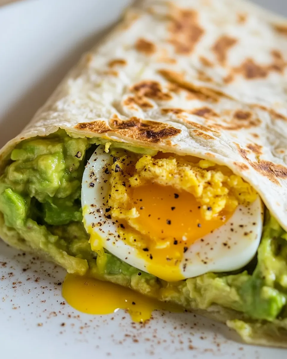 Homemade Avocado & Egg Protein Wrap recipe photo