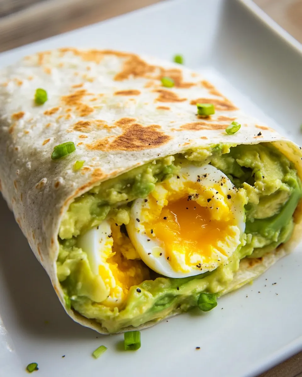 Easy Avocado & Egg Protein Wrap food shot