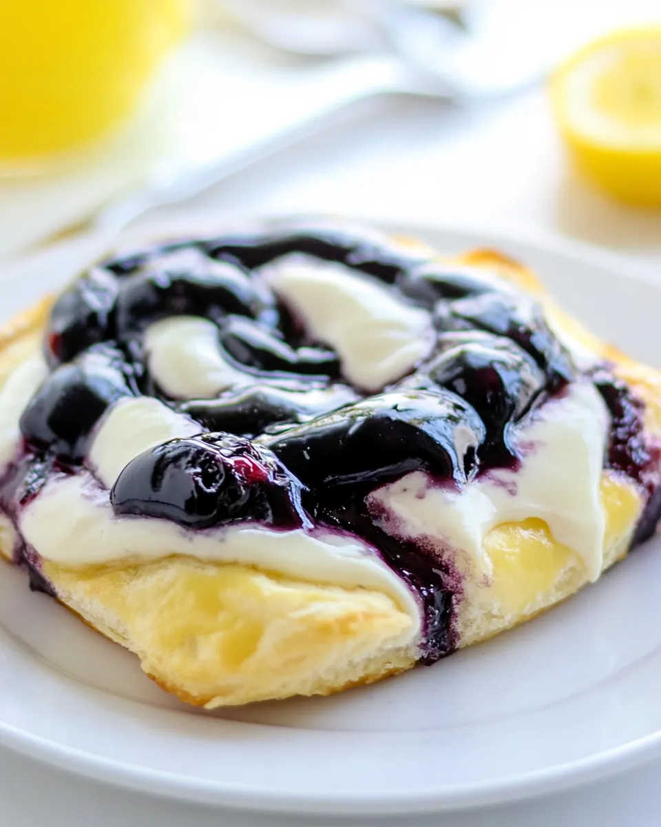 Homemade BLUEBERRY CREAM CHEESE DANISH photo