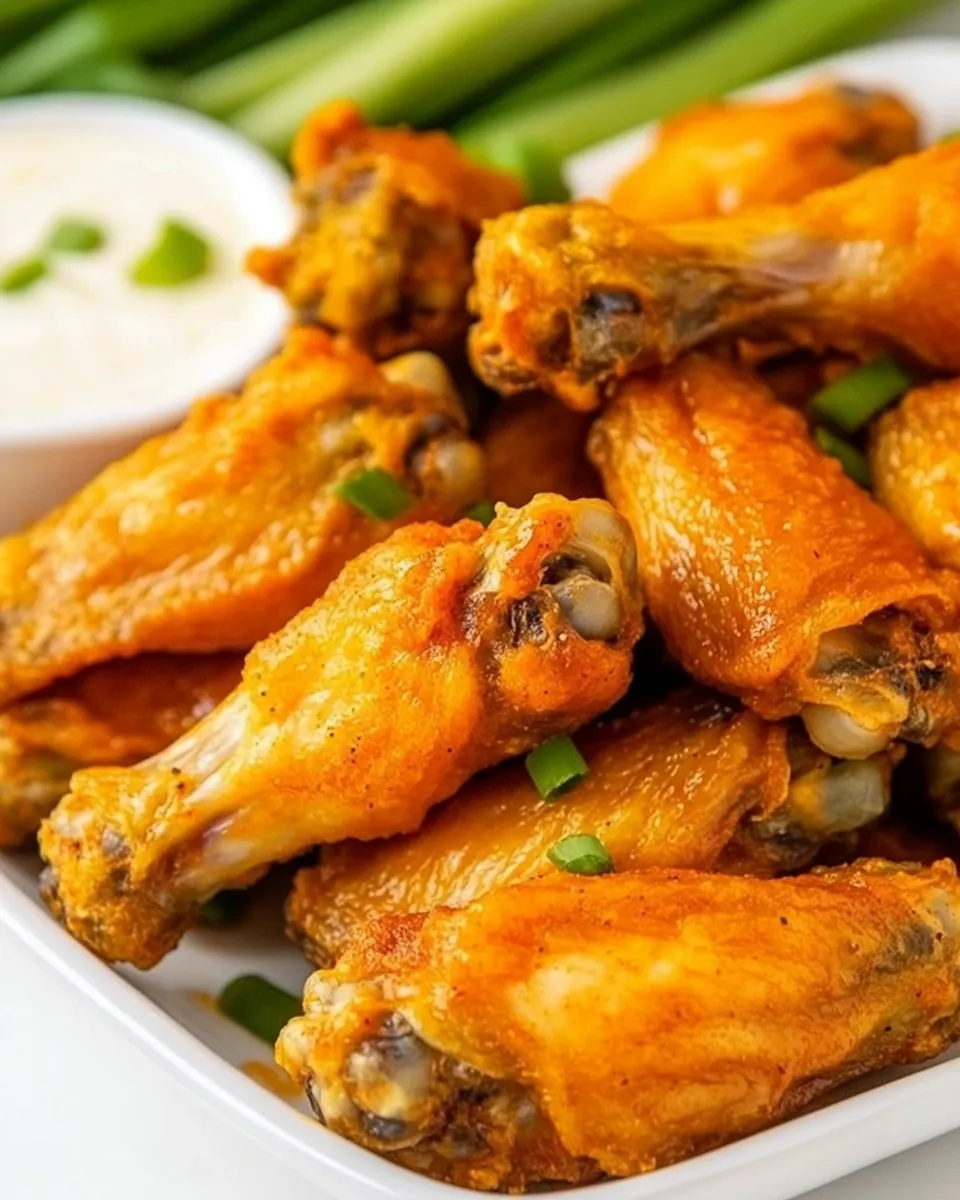 Delicious Baked Buffalo Wings shot