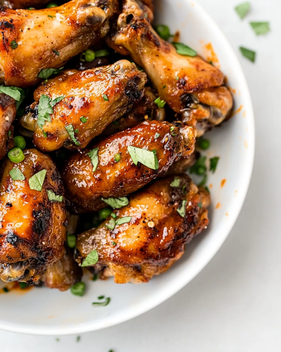 Delicious Baked Chicken Wings plate image