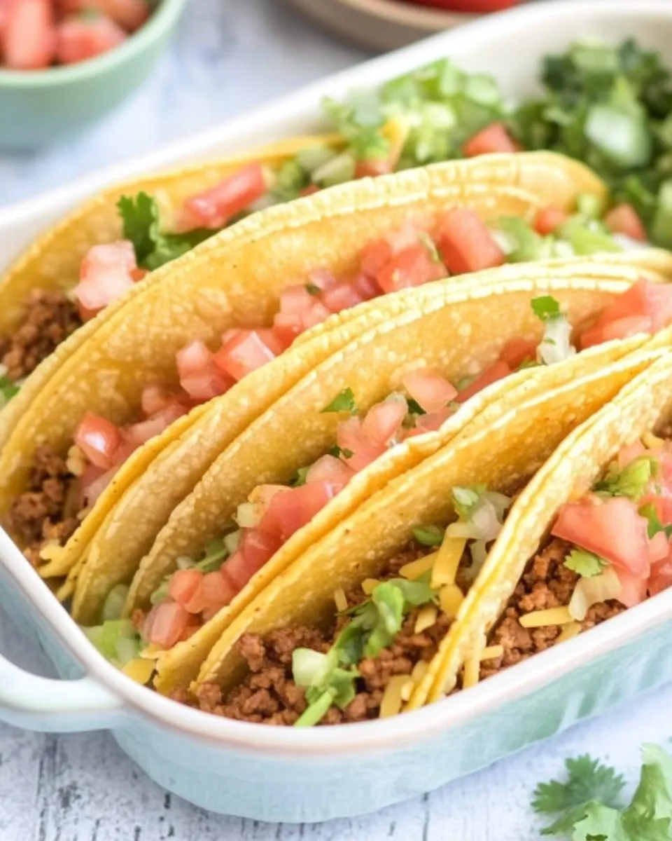 Easy Baked Crispy Ground Beef Tacos recipe photo