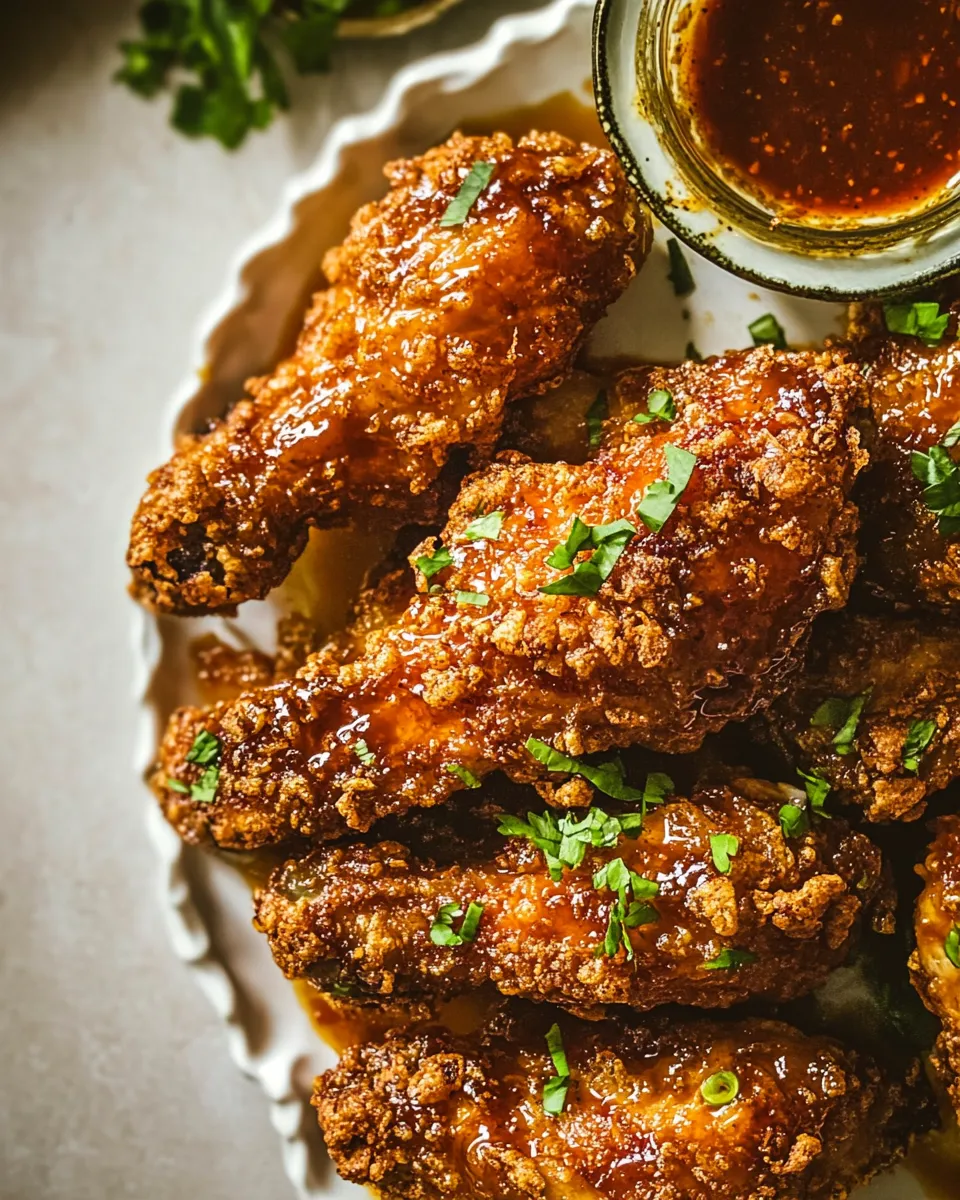 Easy Baked Crunchy Honey Buffalo Chicken. food shot
