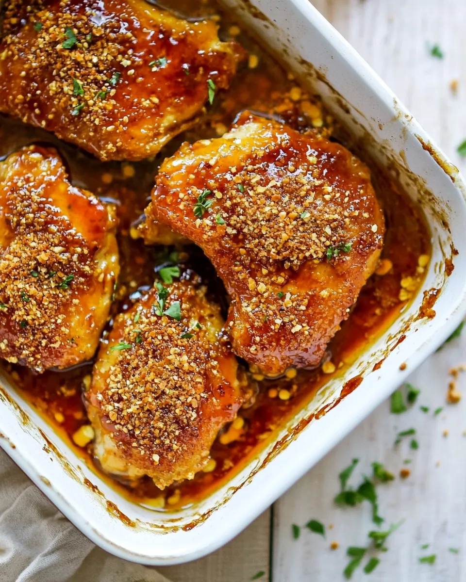 Easy Baked Hot Honey Chicken food shot
