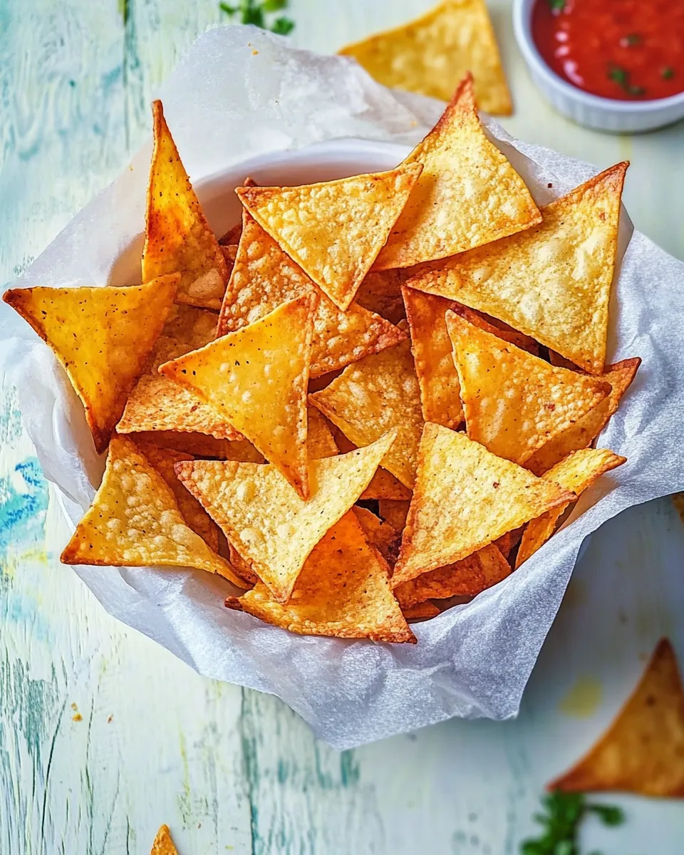 Delicious Baked Tortilla Chips plate image
