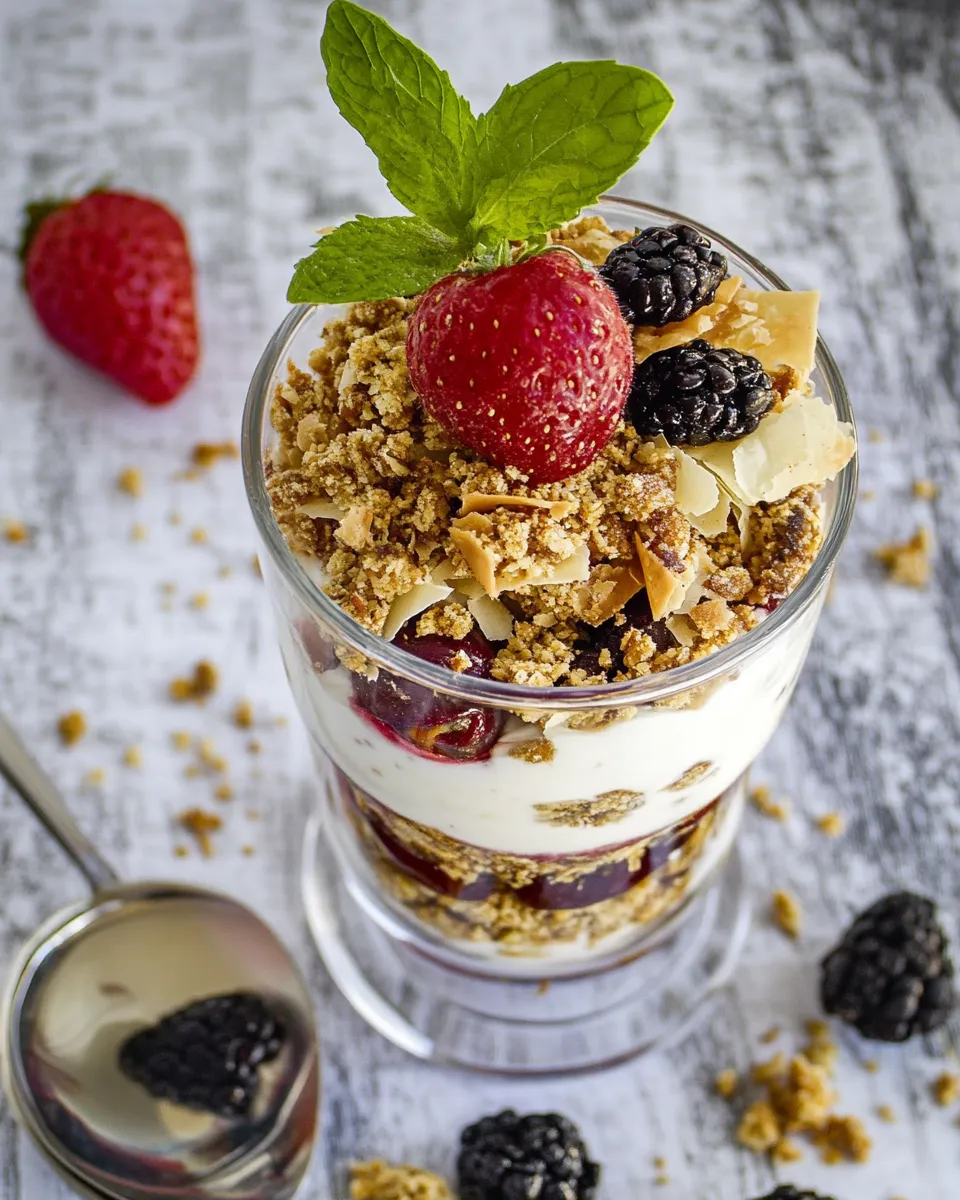Easy Baklava Yogurt Parfait with Homemade Baklava Crumbles recipe image