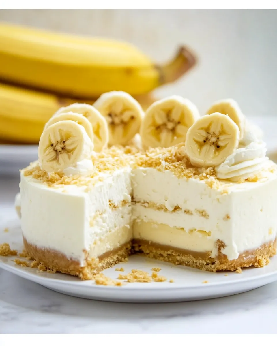 Classic Banana Cream Cheesecake dish photo