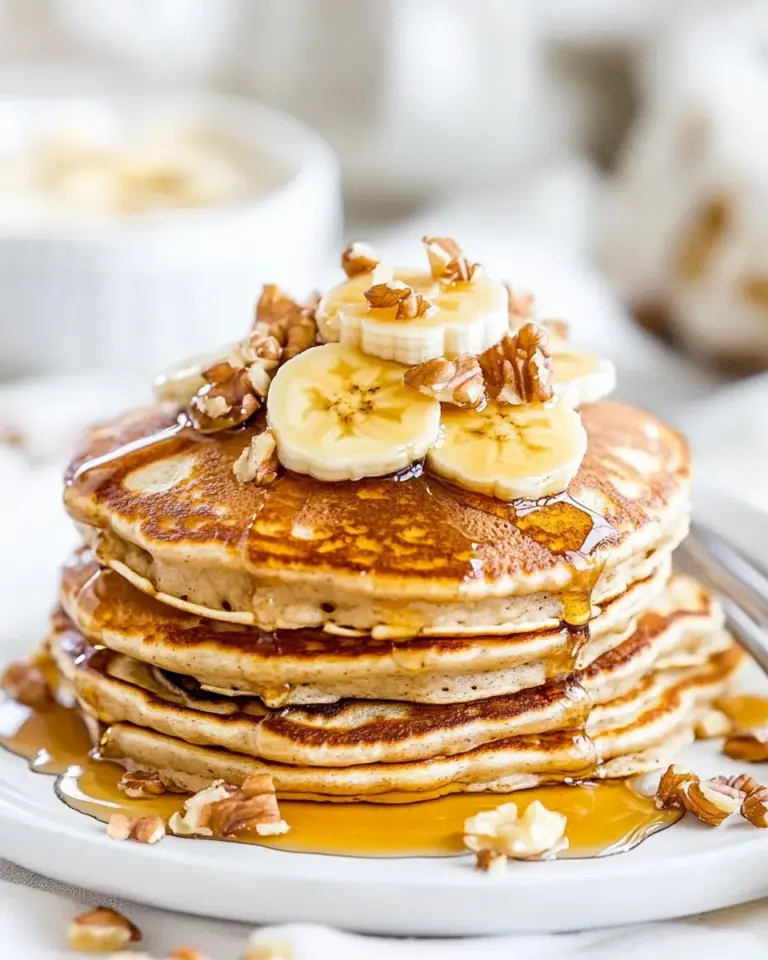 Homemade Banana Nut Pancakes recipe photo