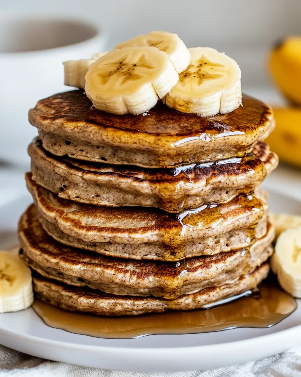 Homemade Banana Oatmeal Pancakes recipe photo