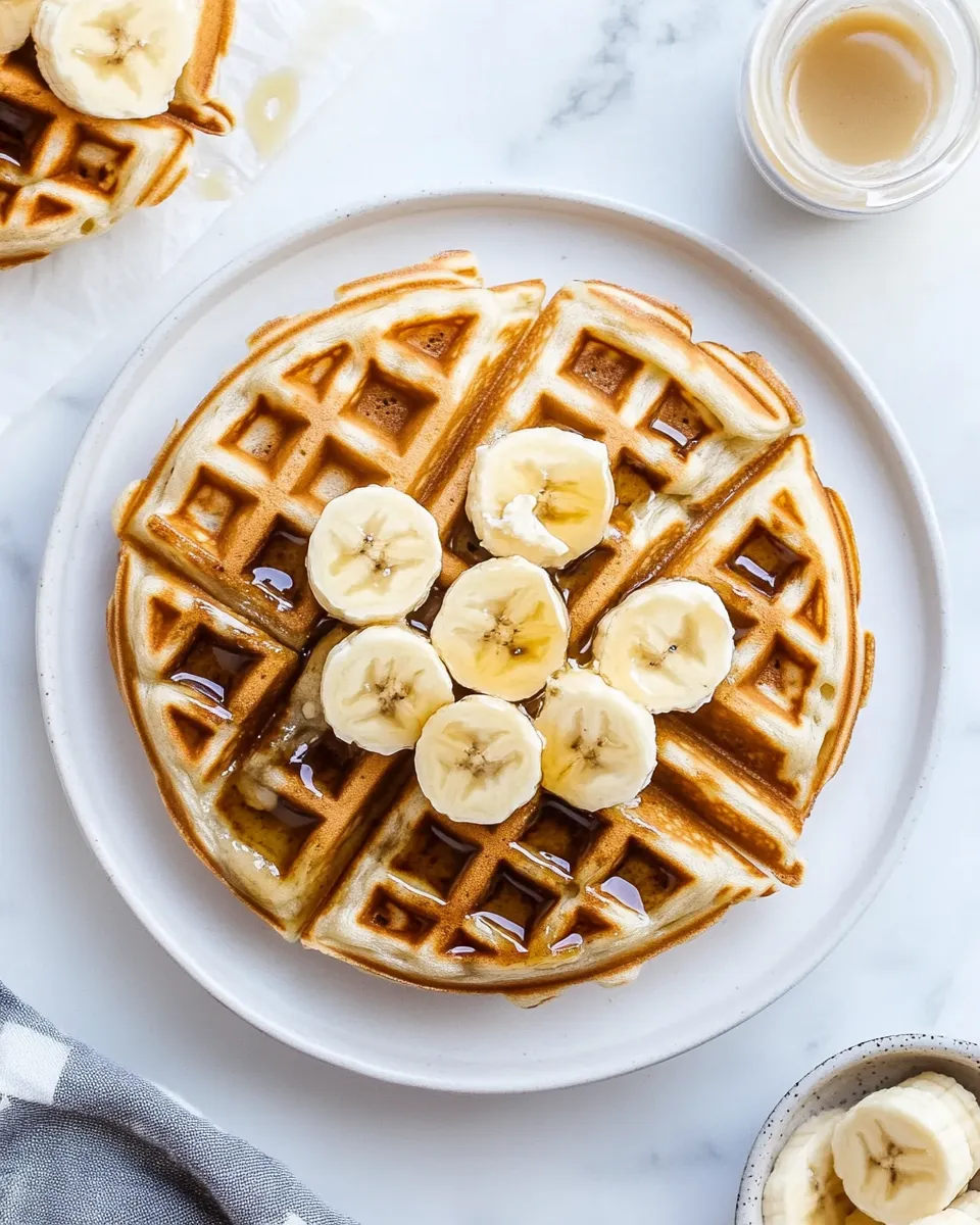 Homemade Banana Sour Cream Waffles recipe photo