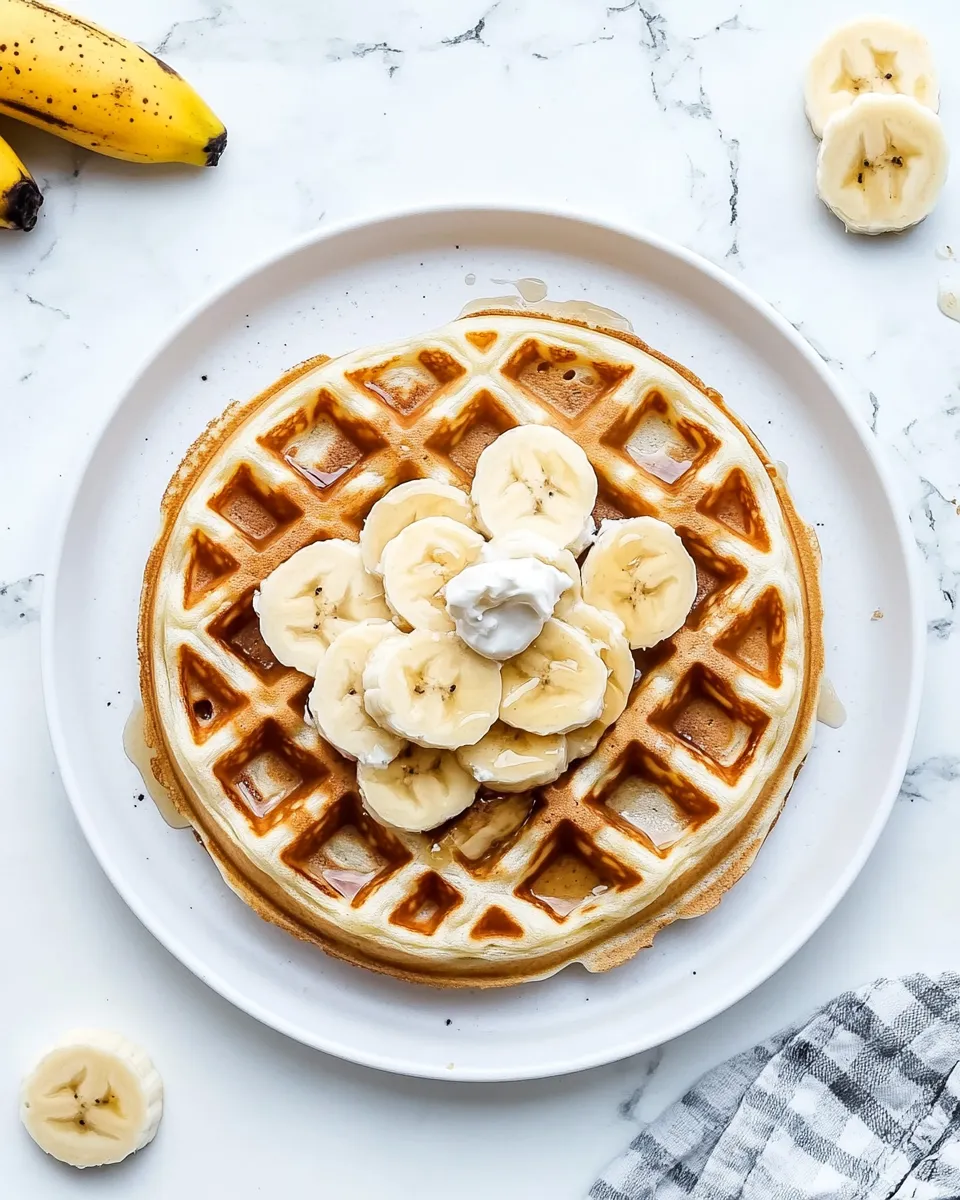 Classic Banana Sour Cream Waffles dish photo