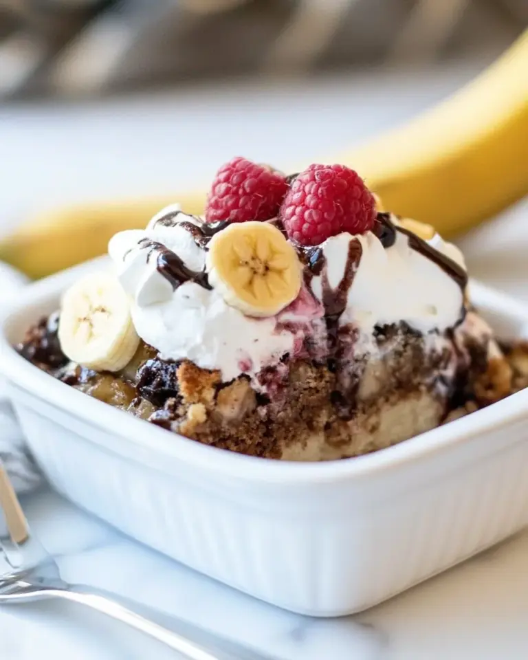 Homemade Banana Split Dump Cake photo