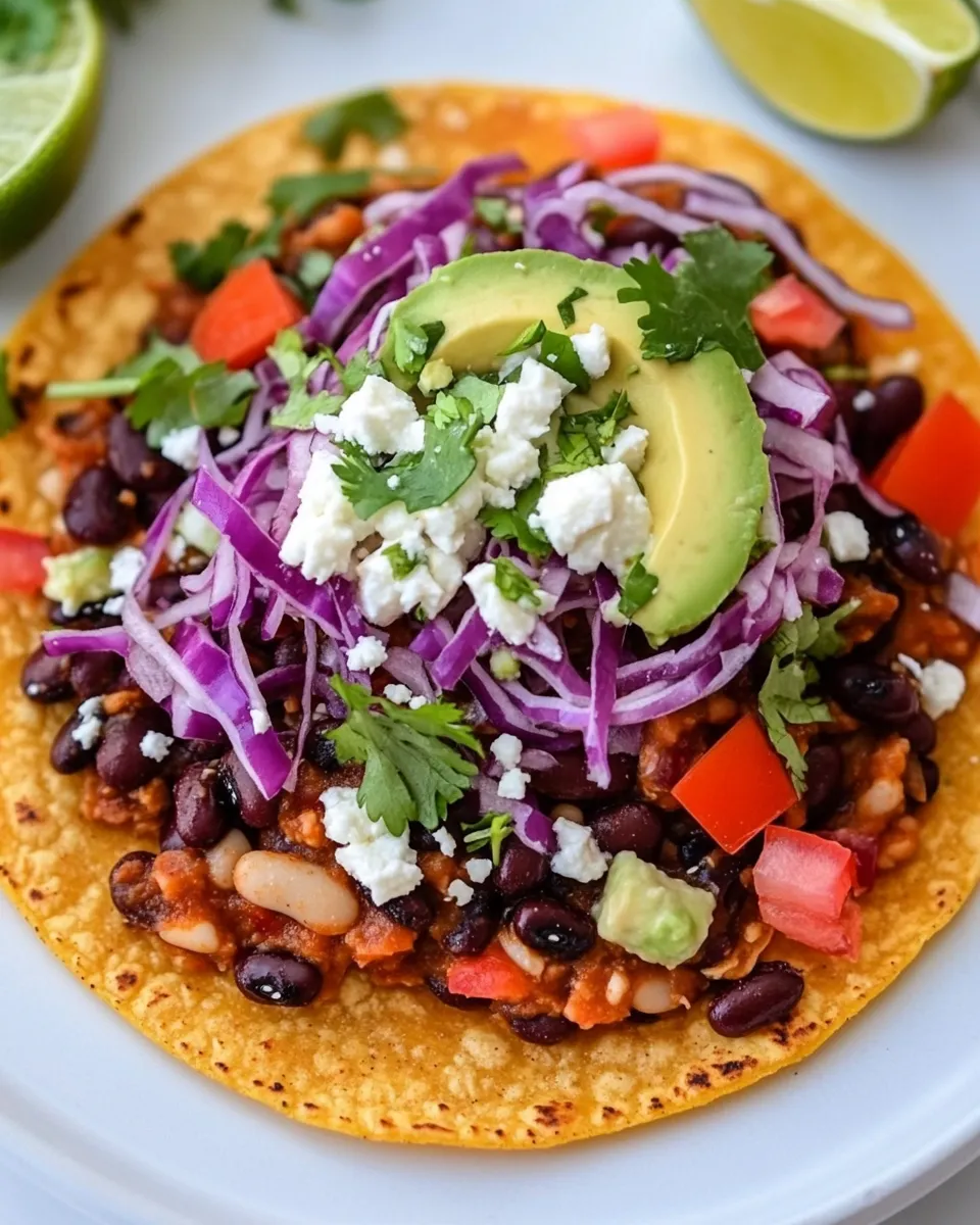 Classic Bean Tostadas dish photo